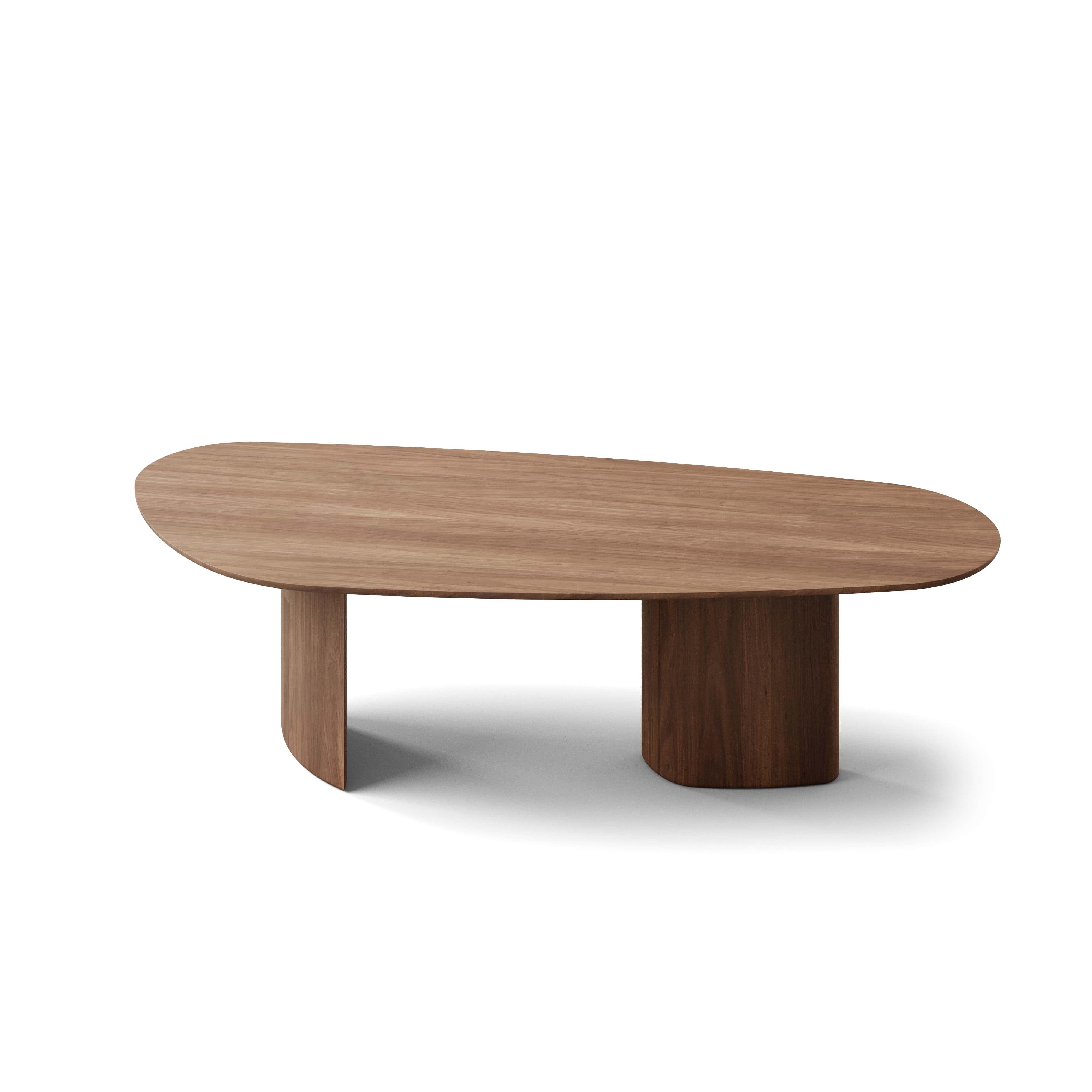 Scandinavian Modern Contemporary Rectangular Dining Table 'Tangent' by DK3, Walnut, 300 cm For Sale