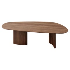 Contemporary Rectangular Dining Table 'Tangent' by DK3, Walnut Lacquered, 240 cm