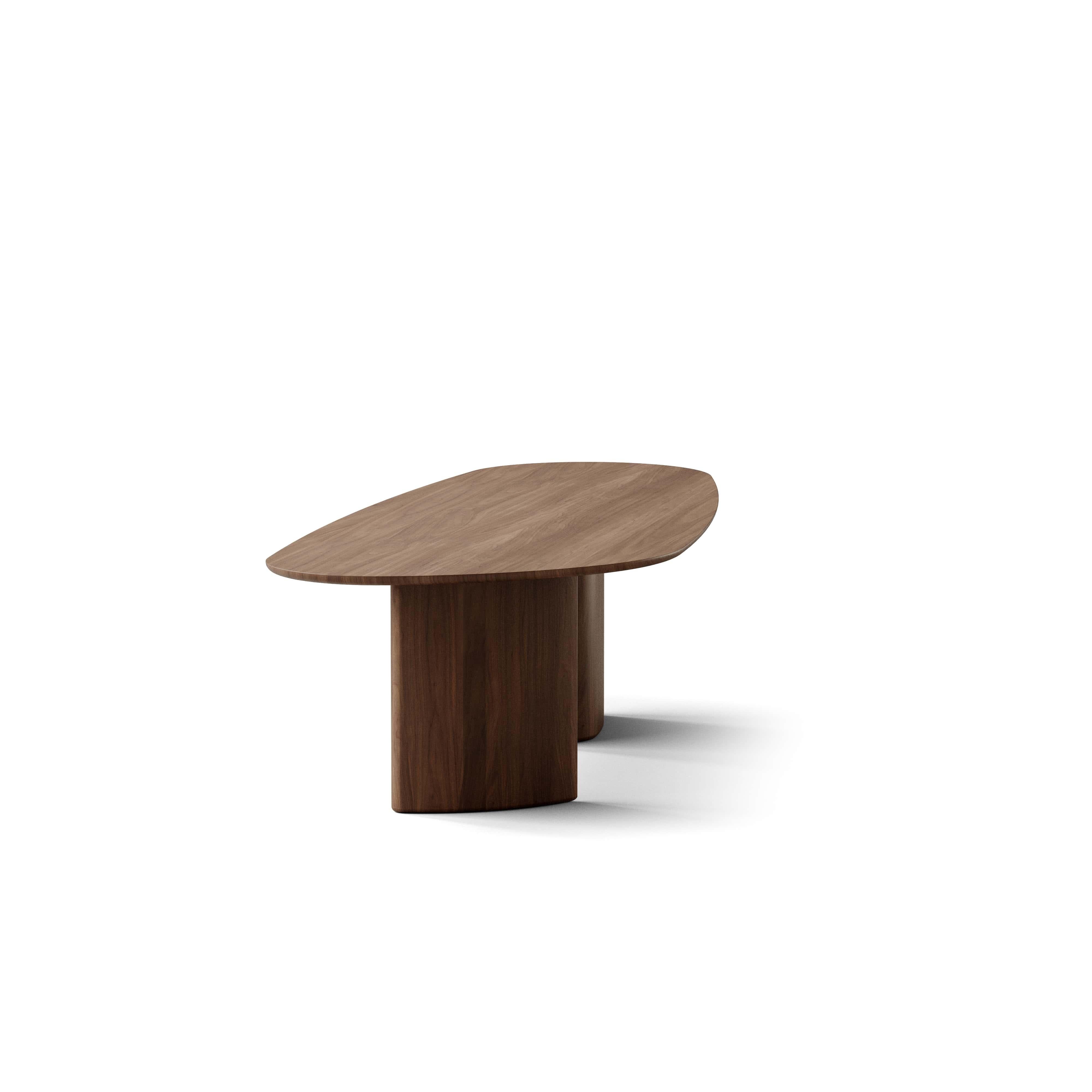 Danish Contemporary Rectangular Dining Table 'Tangent' by DK3, Walnut Lacquered, 240 cm For Sale