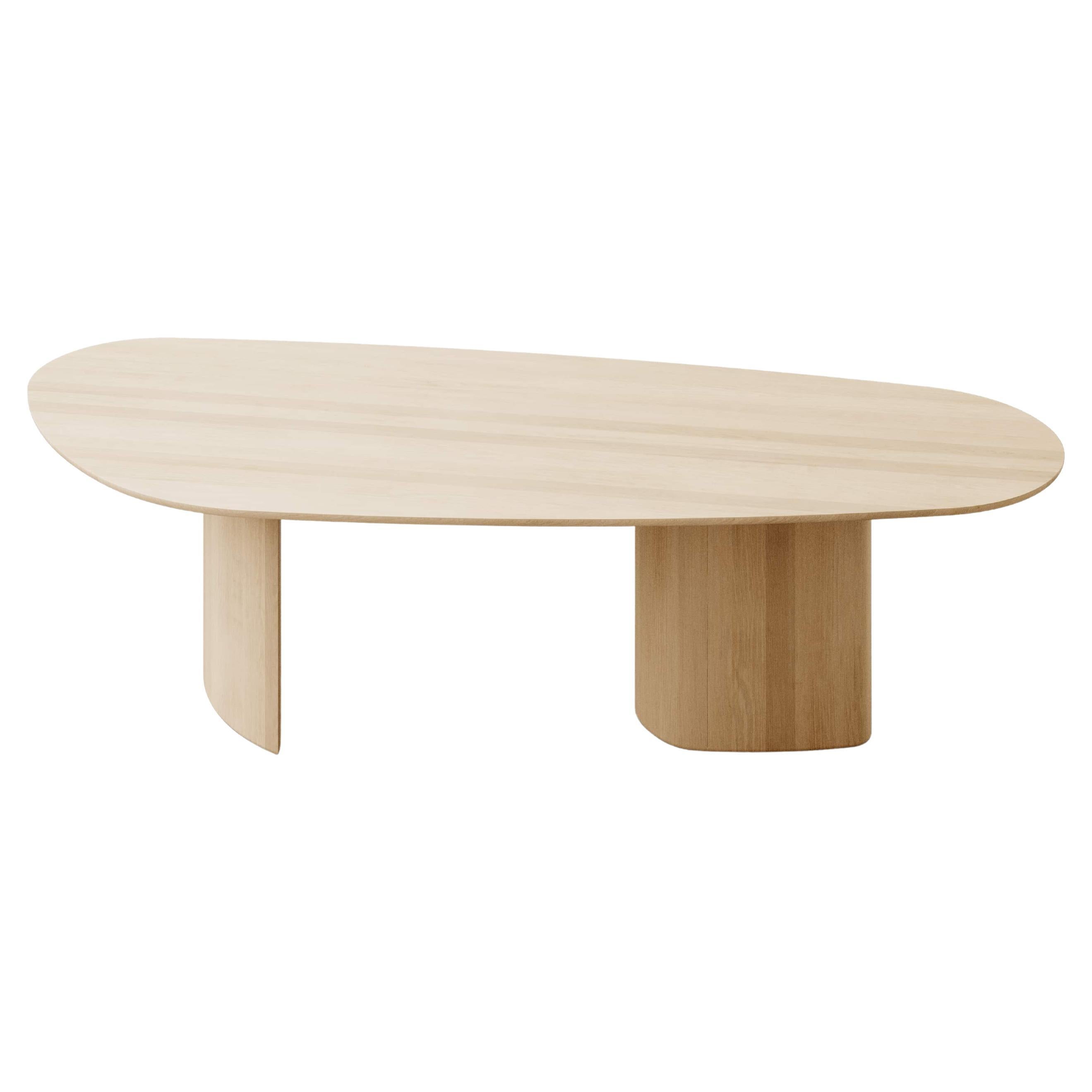 Contemporary Rectangular Dining Table 'Tangent' by DK3, Oak Soap, 340 cm