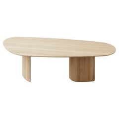 Tavolo da pranzo rettangolare contemporaneo 'Tangent' di DK3, Rovere bianco oliato, 300 cm