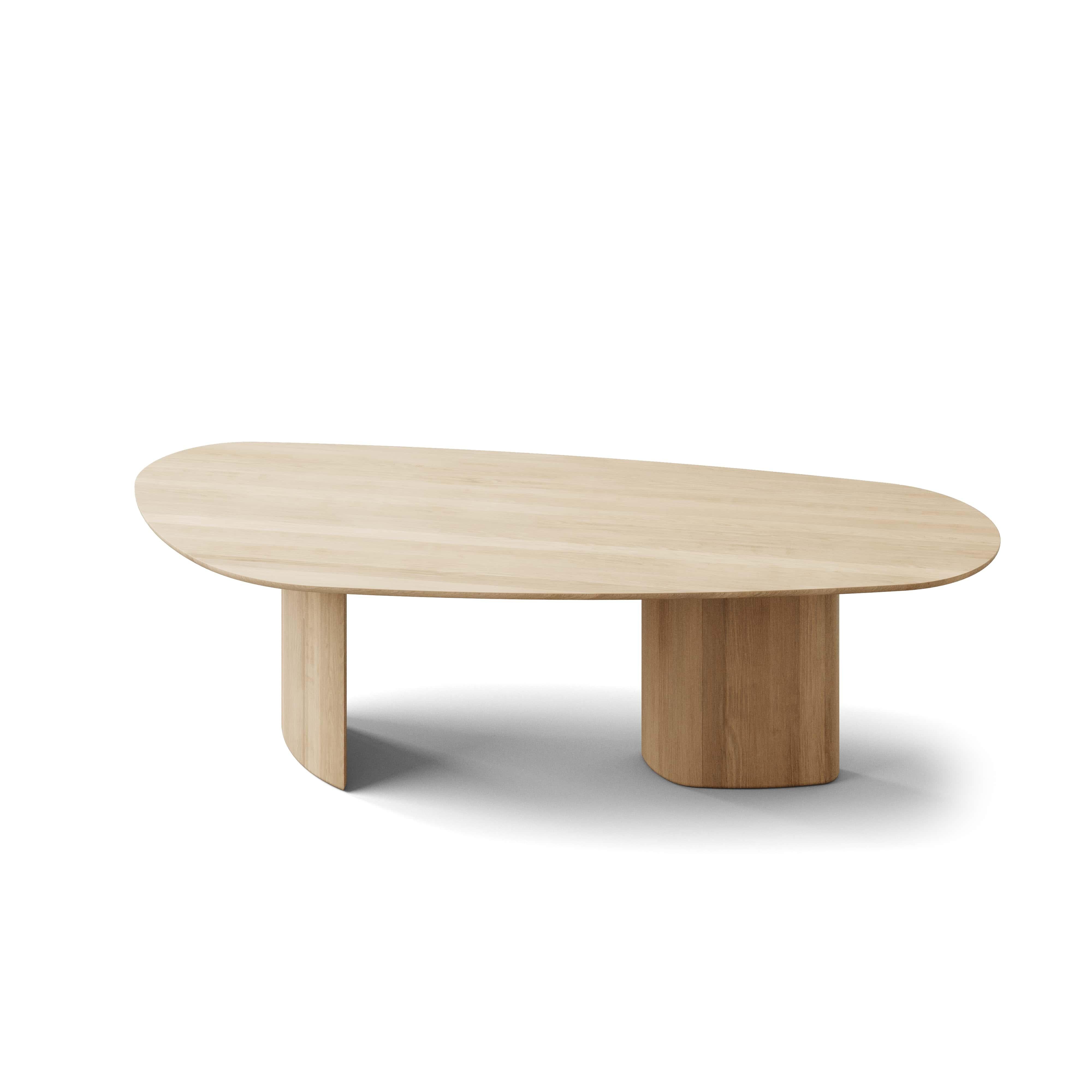 Contemporary Rectangular Dining Table 'Tangent' designed by Anne Boysen for DK3
Handmade in Denmark

Dimensions:
- H.72 x 370 x 110 cm 
- Big leg: 60 x 24,3 cm / Small leg: 54,8 x 11,8 cm
- 3 cm thickness

Model shown on main picture:
- Top: