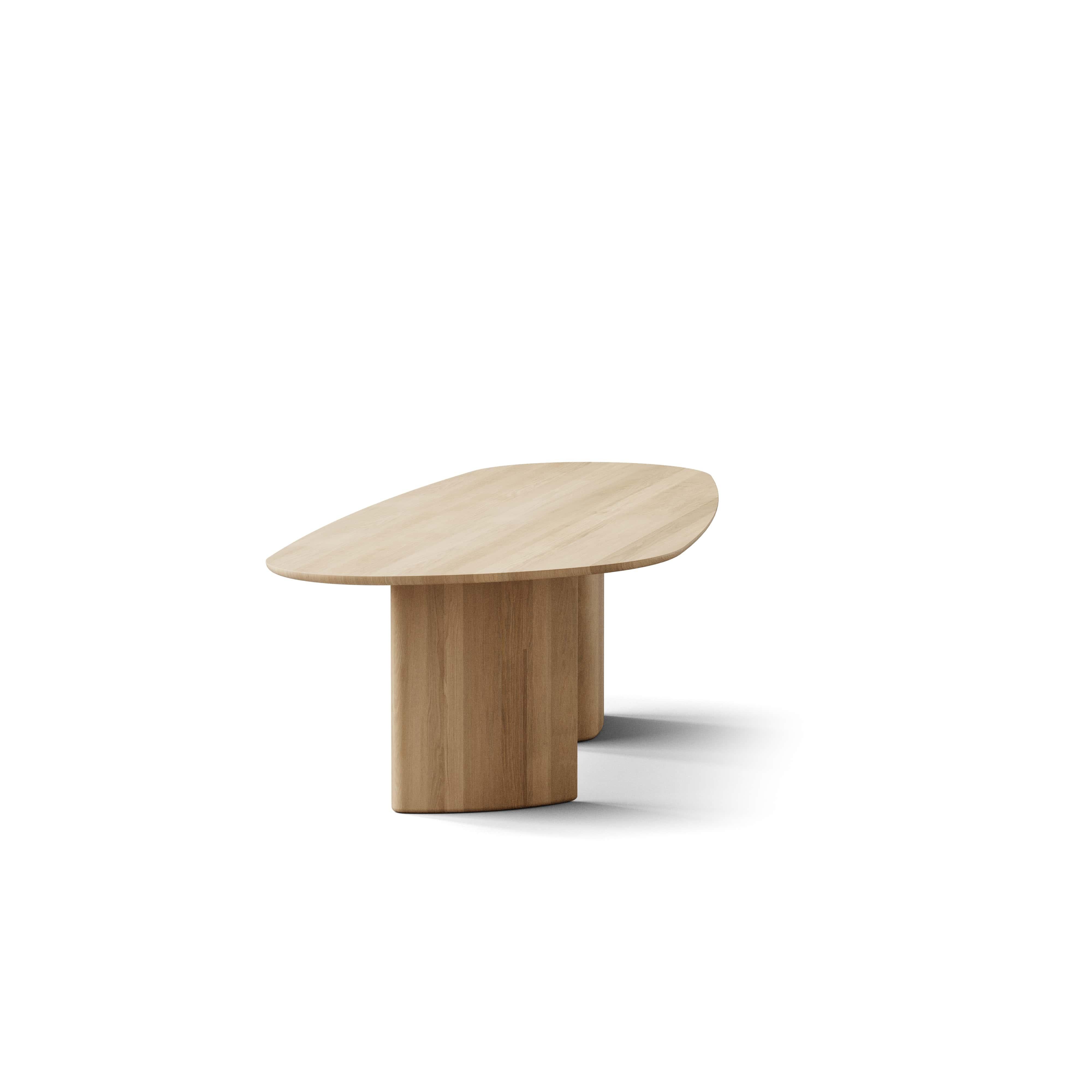 Contemporary Rectangular Dining Table 'Tangent' by DK3, Oiled White Oak, 400 cm In New Condition For Sale In Paris, IDF