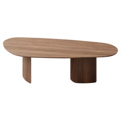 Contemporary Rectangular Dining Table 'Tangent' by DK3, Walnut Lacquered, 370 cm