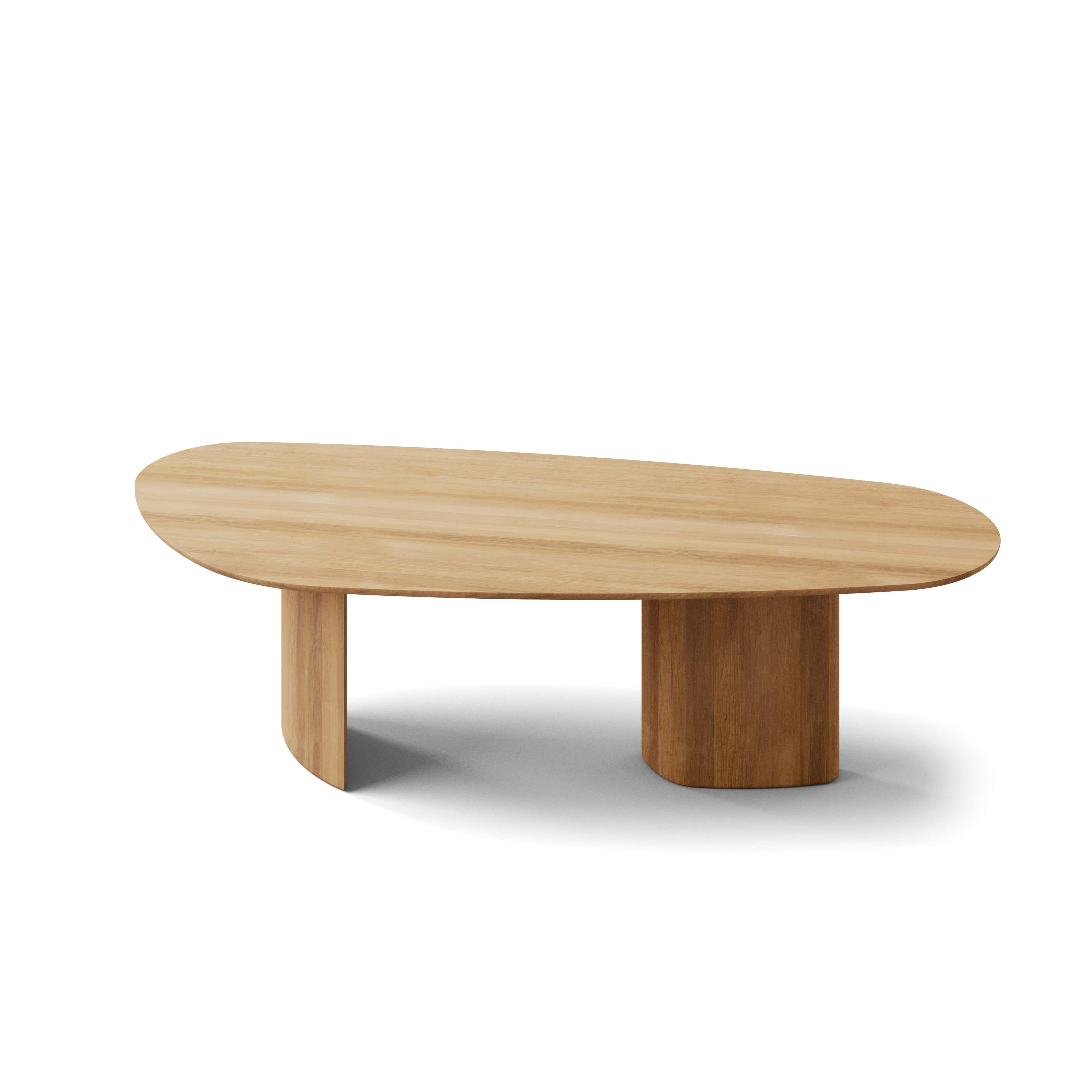 Scandinavian Modern Contemporary Rectangular Dining Table 'Tangent' by DK3, Oak Oil, 370 cm For Sale