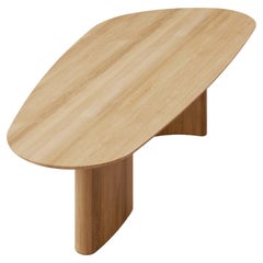 Contemporary Rectangular Dining Table 'Tangent' by DK3, Lacquered Oak, 400 cm