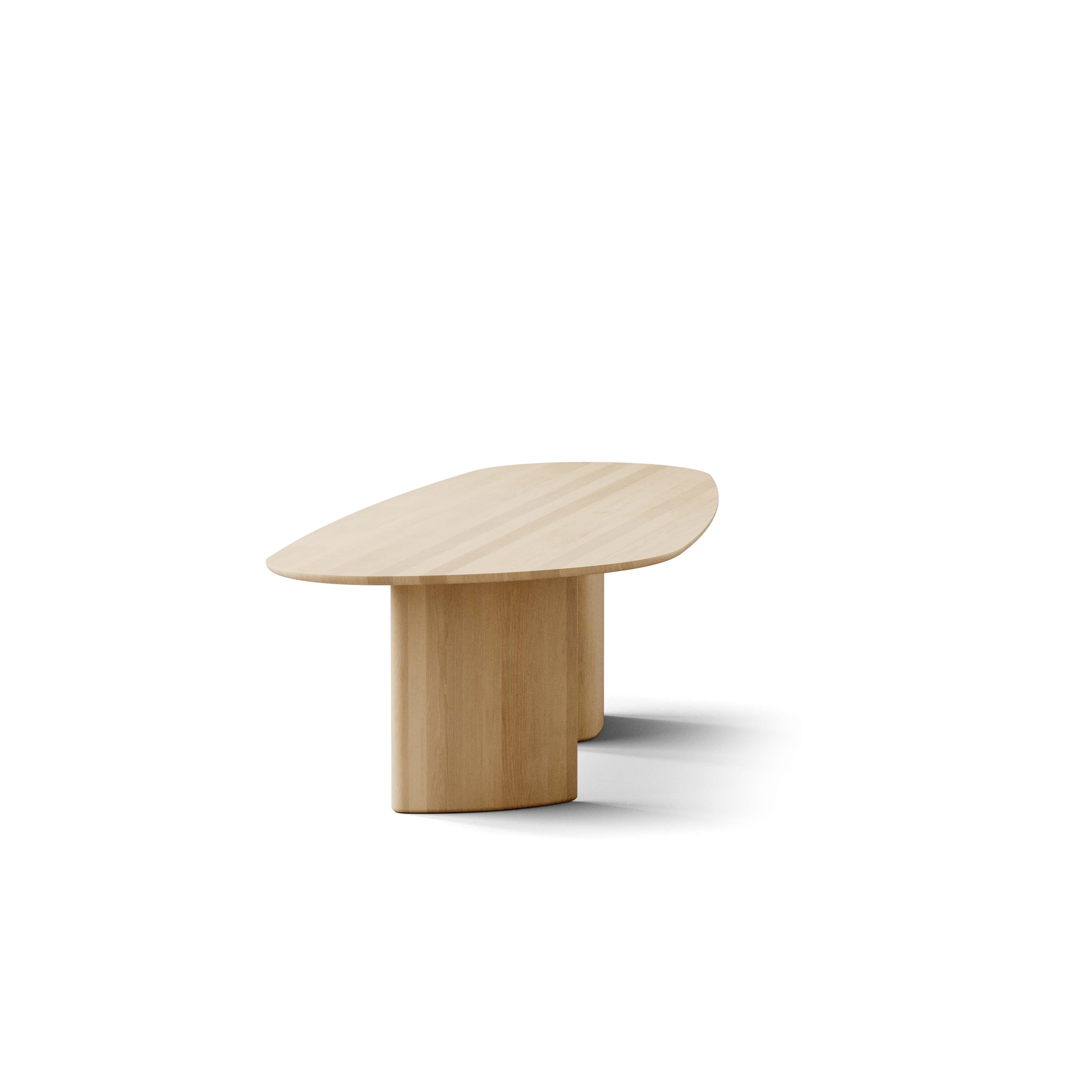 Contemporary Rectangular Dining Table 'Tangent' by DK3, Oak Soap, 370 cm In New Condition For Sale In Paris, IDF