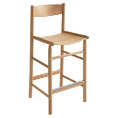 Modern Bar Stool 'AKADEMIA' by Wesley Walters & Salla Luhtasela, Warm Oak
