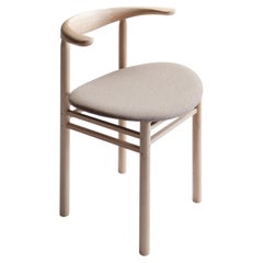 Modern Chair 'LINEA RMT3' by Rudi Merz, Ash/Fabric ROCK CS