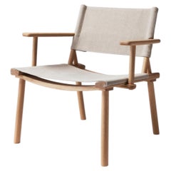Fauteuil « DECEMBER » de Jasper Morrison et Wataru Kumano, chêne et lin