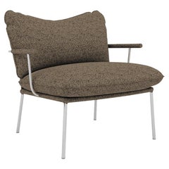 Moderner „Pico Lounge Chair“ von Fogia, polierter Edelstahl, Safire0001