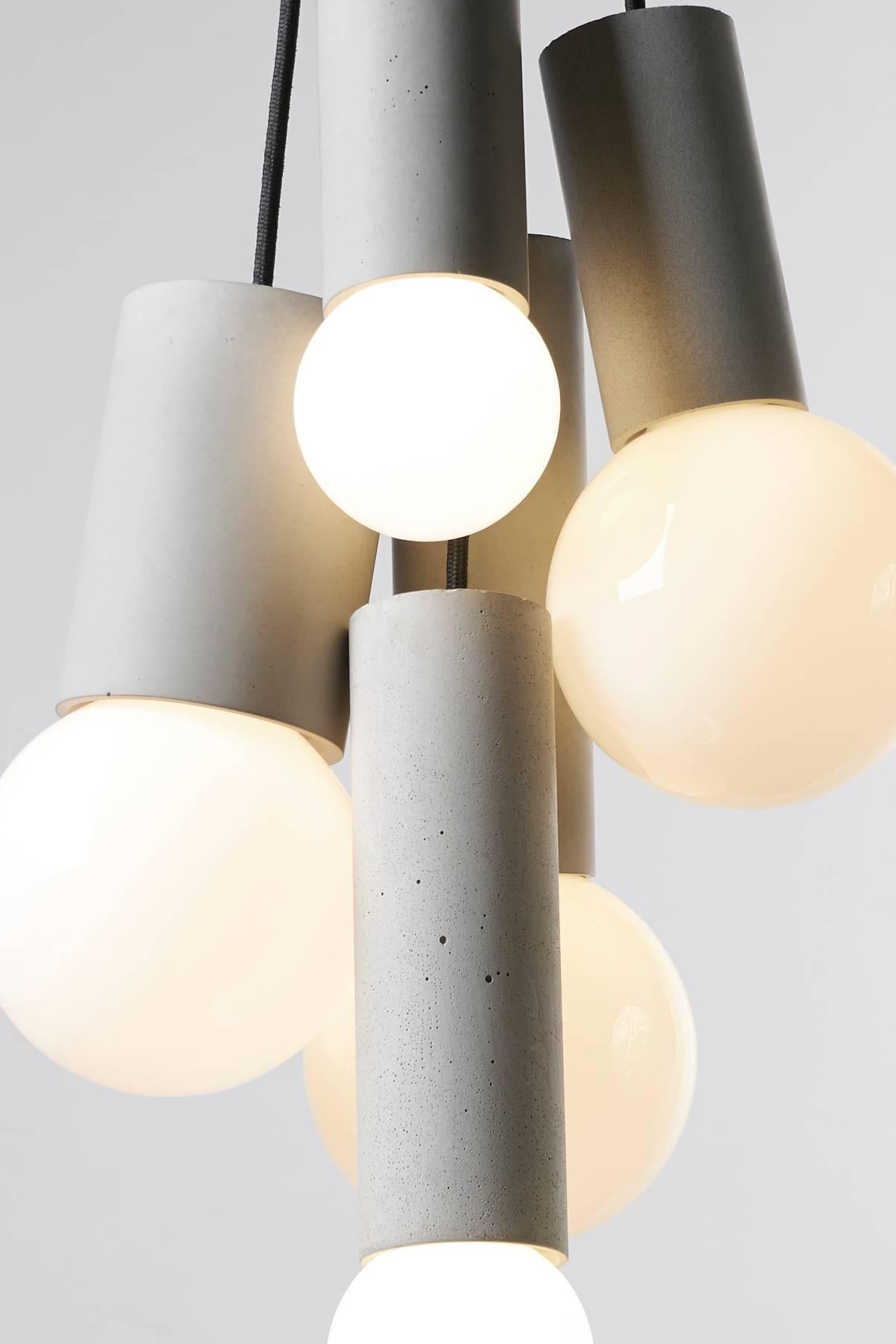Chinese Ball 1, Concrete Ceiling Lamp by Bentu Design