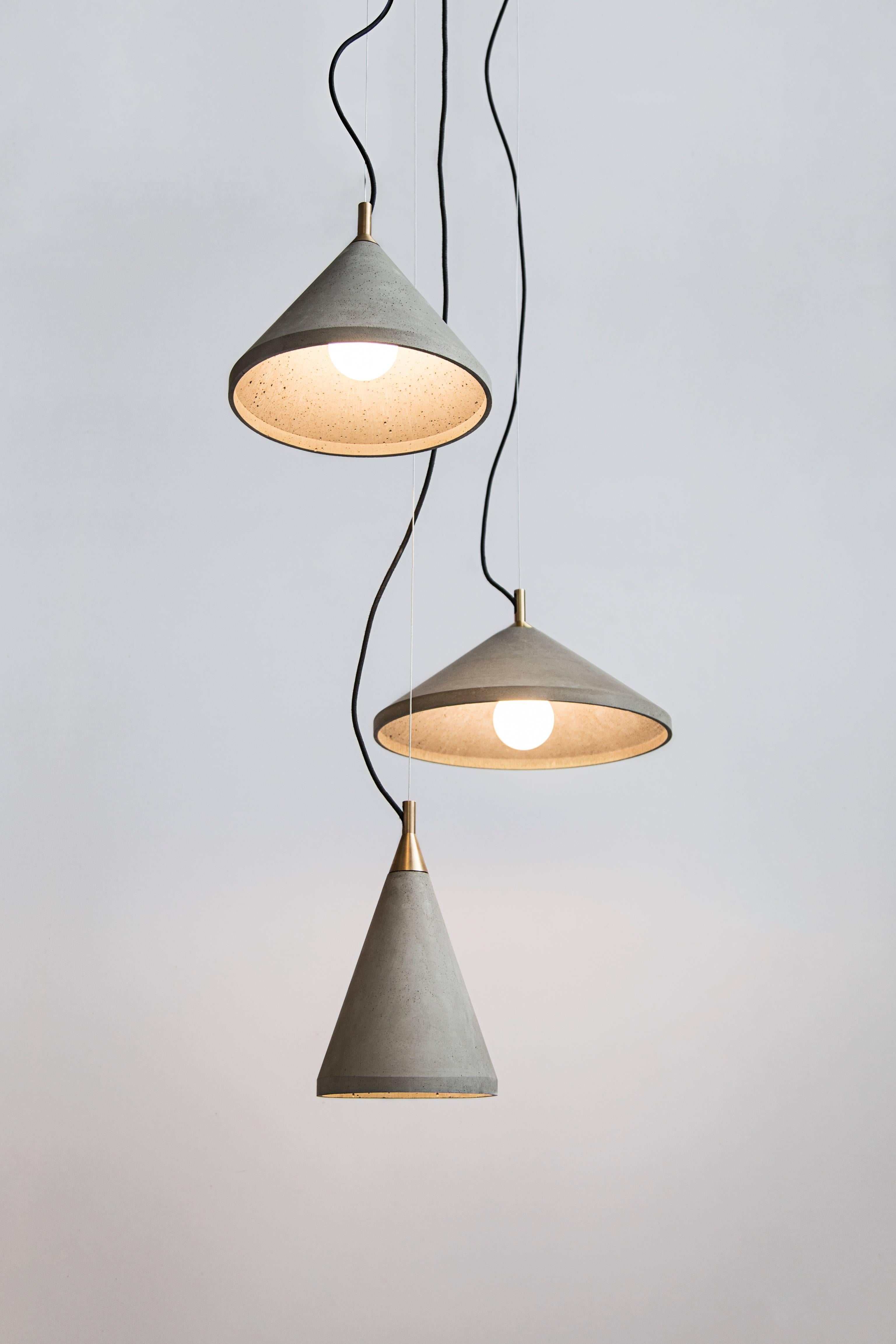 Ren 3, Concrete Pendant Lamp by Bentu Design For Sale 1