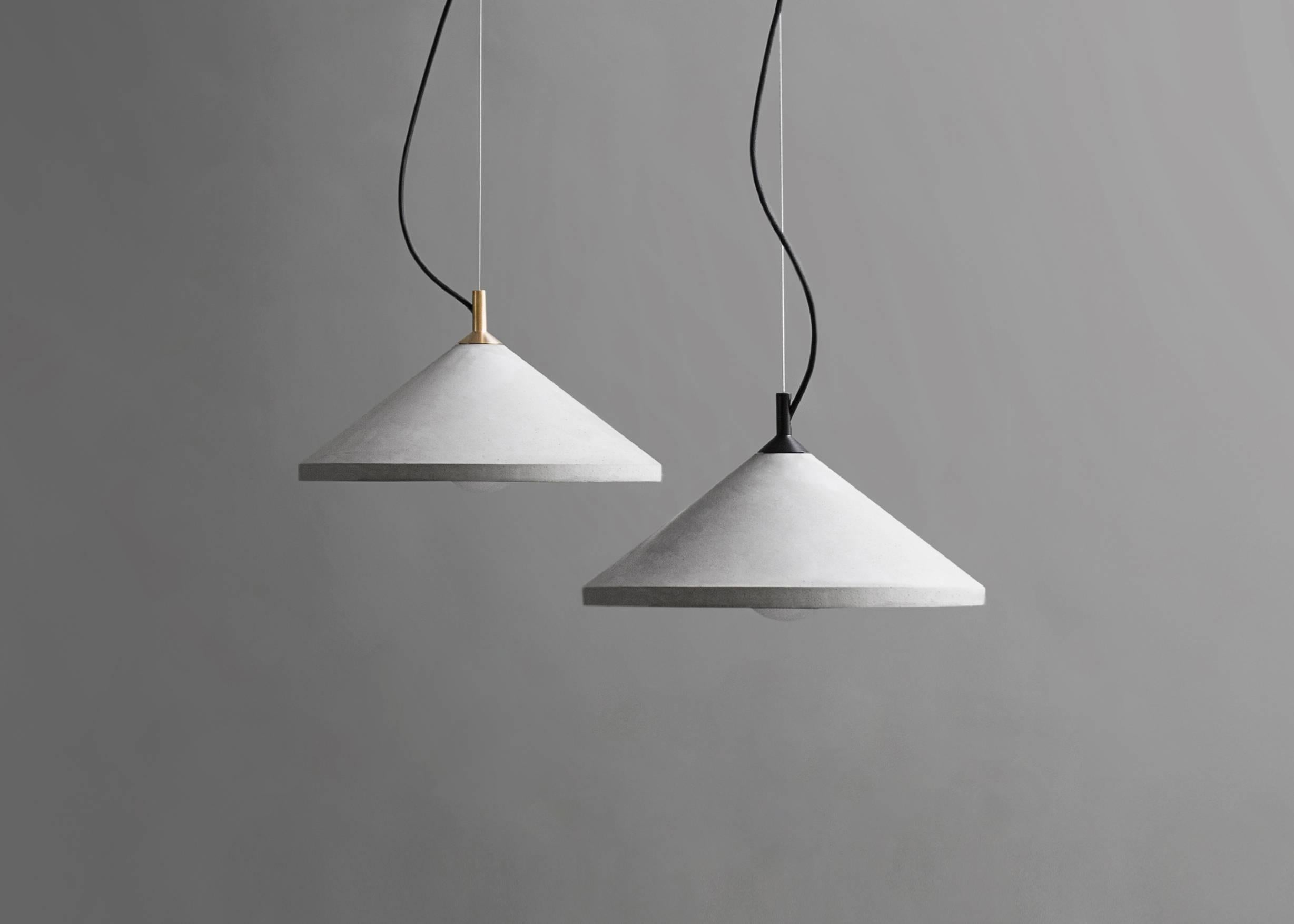 XXIe siècle et contemporain Lampe à suspension Ren 3 en béton de Bentu Design en vente
