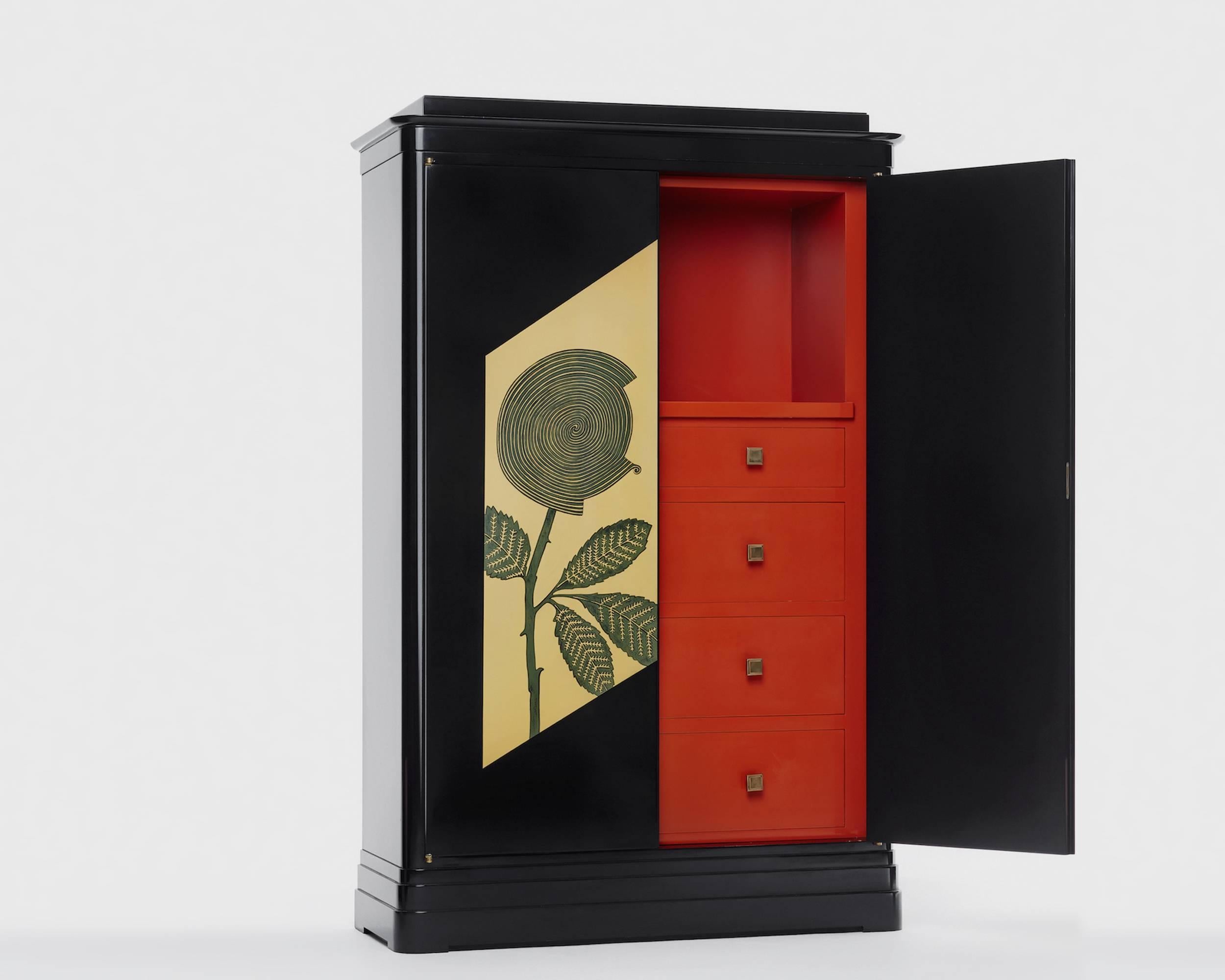 “Art Deco Cabinet” is a storage cabinet by the young Russian designer Dmitry Samygin. With this realization Dmitry pays tribute to the artist Jean Dunand.

Lacquered wood
165 cm x 107 cm x 44 cm

After studying Applied Arts at the National