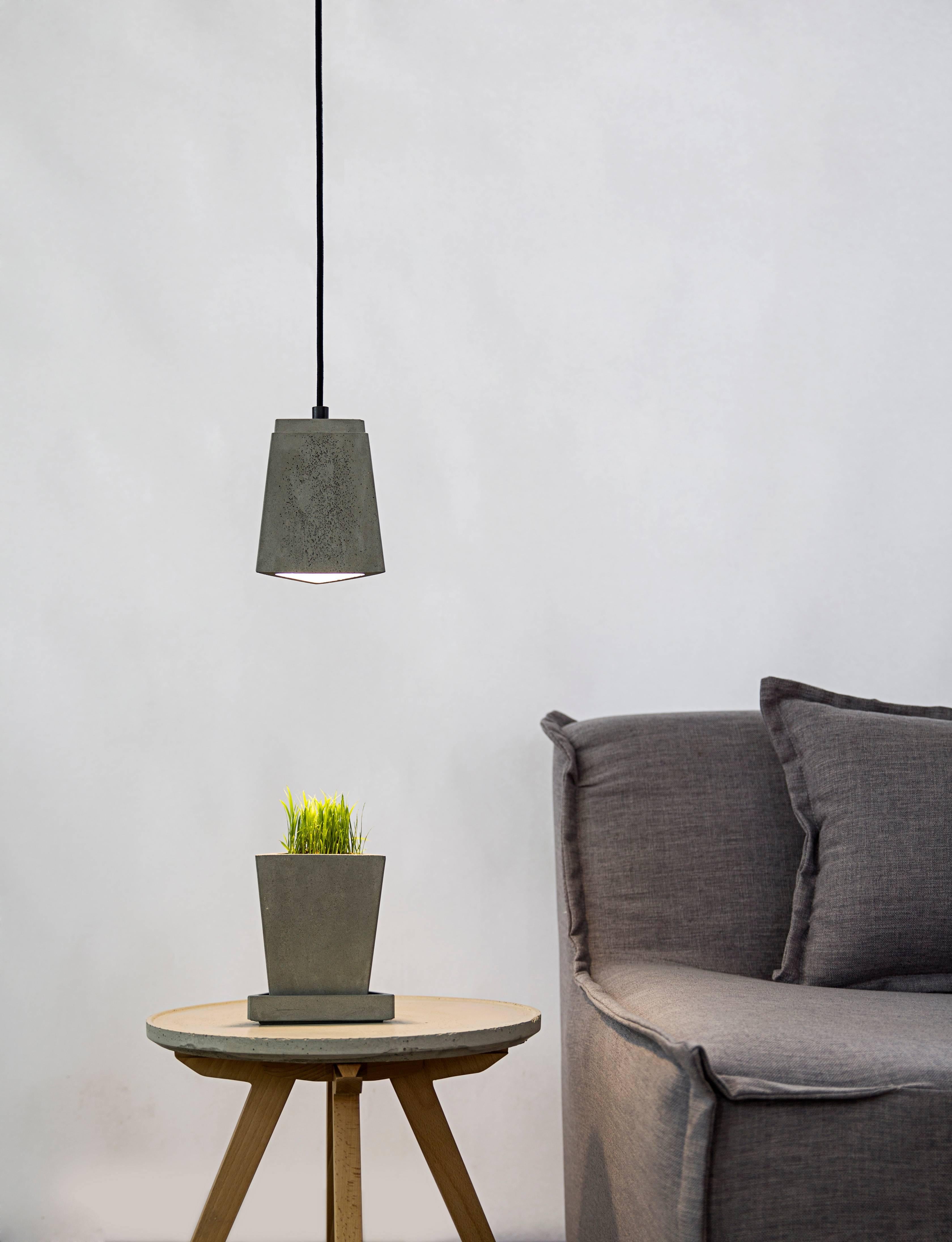 Industrial Three, Concrete Ceiling Lamp by Bentu Design