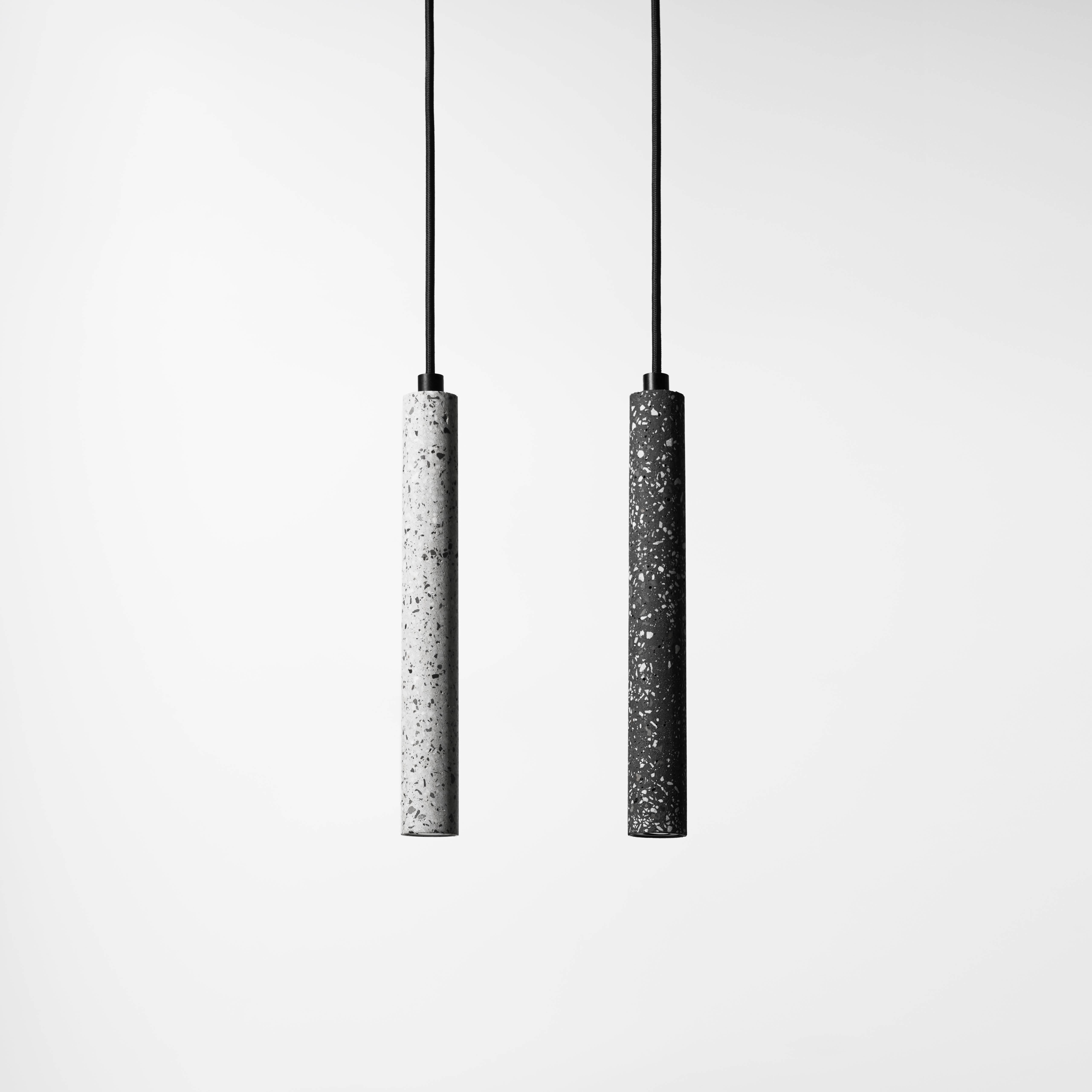 Bang, White Terrazzo and Concrete Ceiling Lamp by Bentu Design In New Condition For Sale In Paris, FR