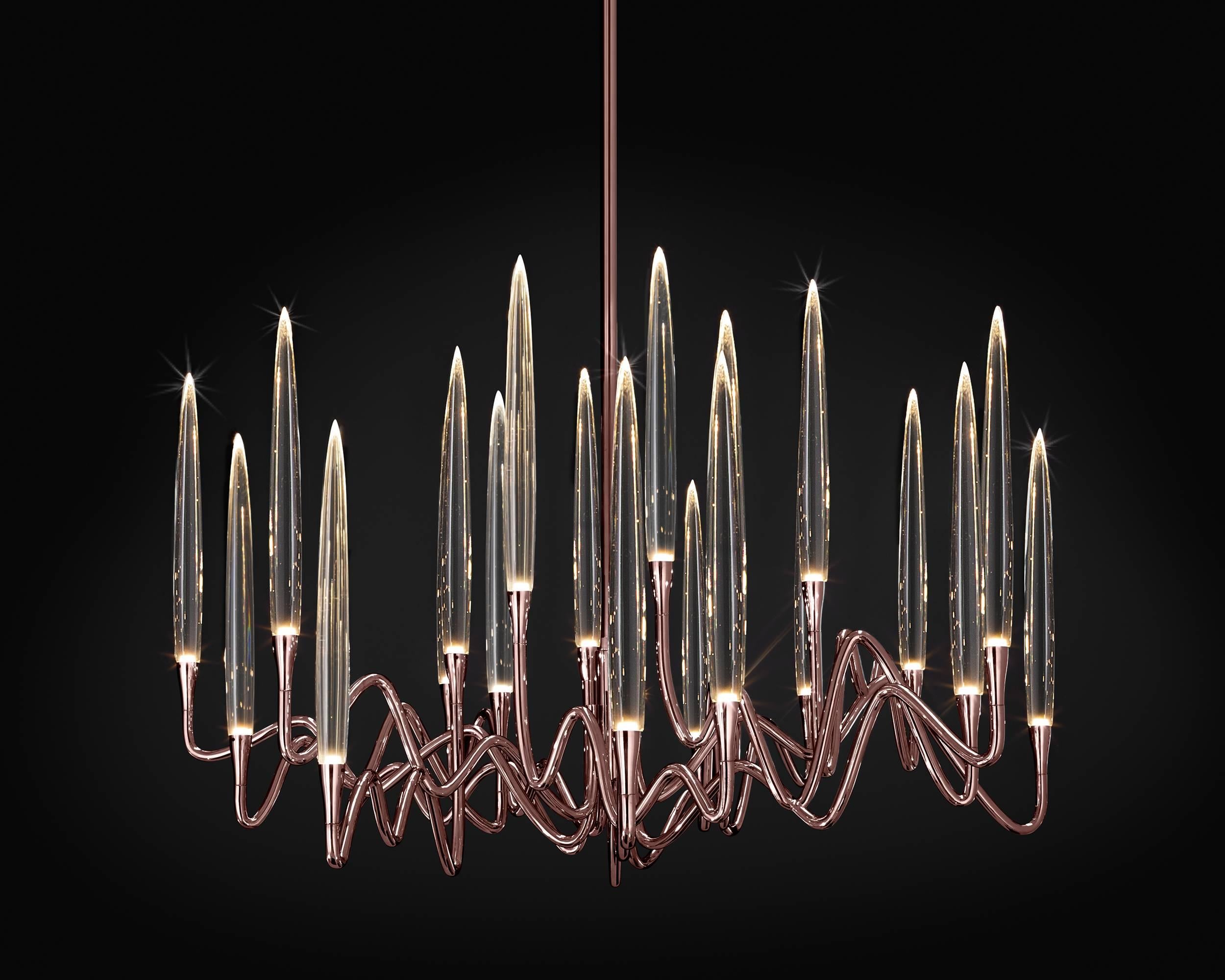 Inspired by Arabic calligraphic art and the icon of the classical candelabrum is 