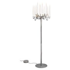 Vintage "Il Pezzo 3 Floor Lamp" - nickel - crystal - LEDs
