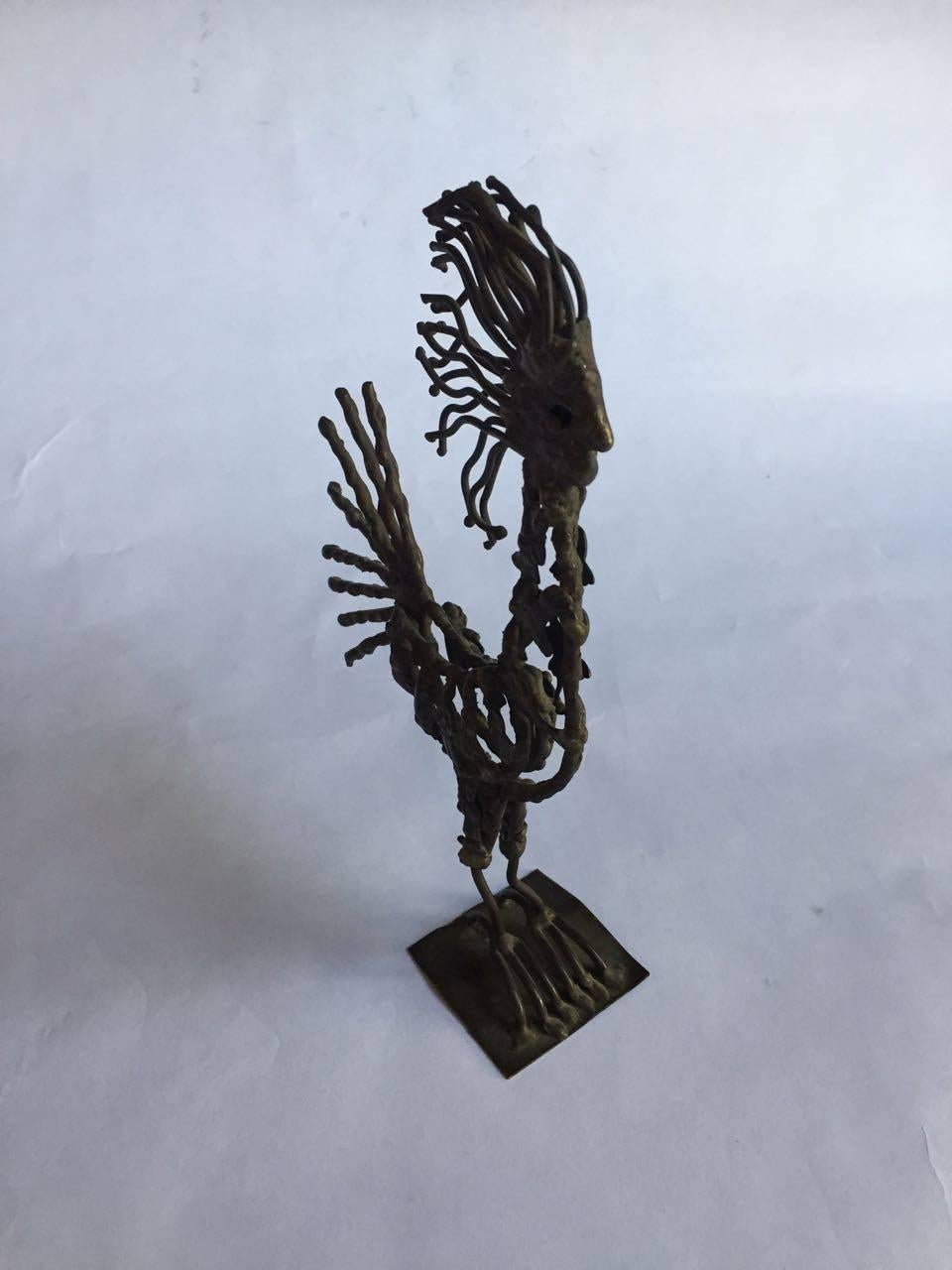 Brutalist bronze rooster sculpture by Pal Kepenyes.

Sculptor from Hungary who was nationalized Mexican, he resides in Acapulco where he has a studio, in his sculptures we can appreciate romantic, ludic and social representations of history, which