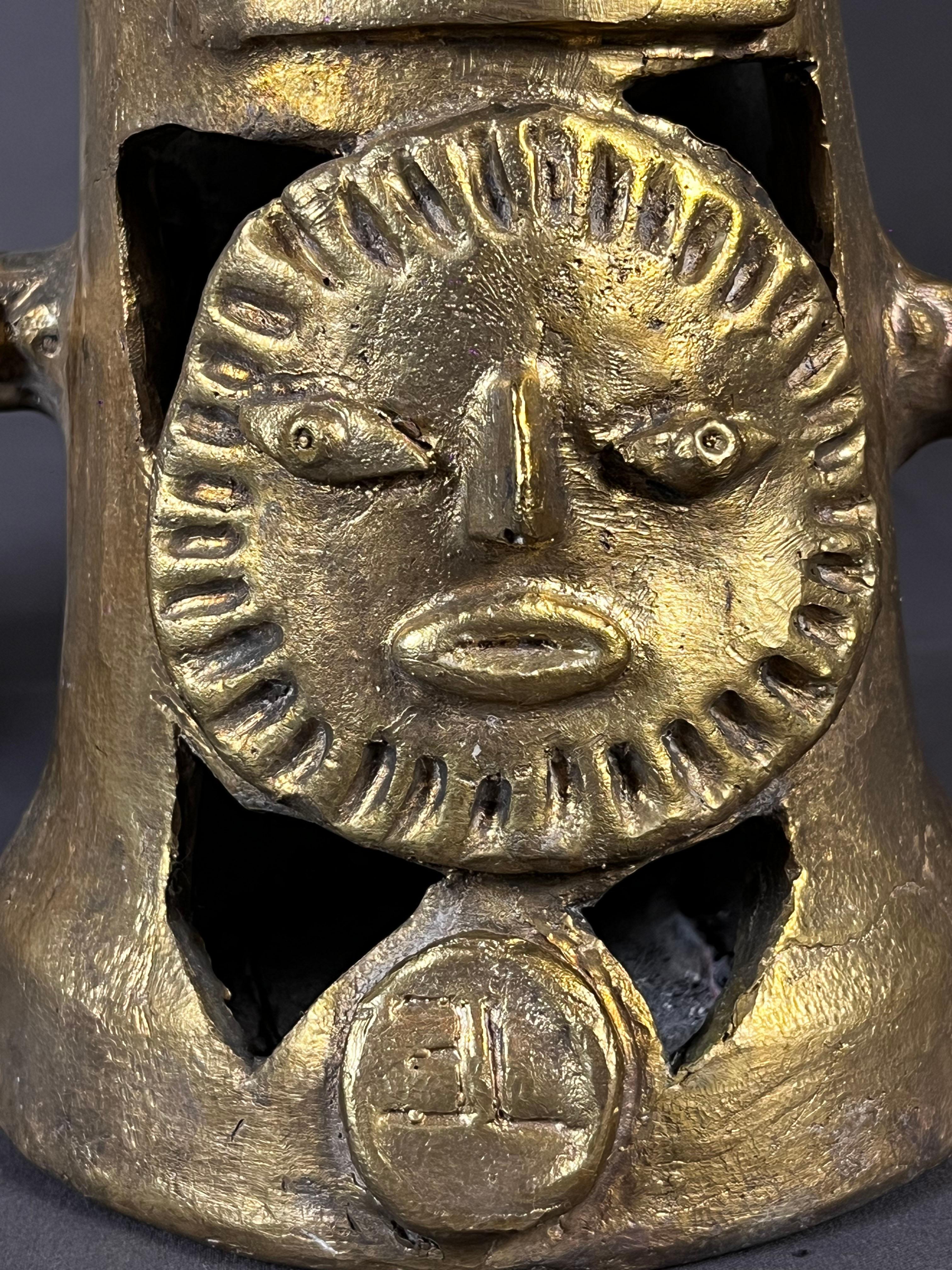 Eric Ledoux Candelabro de bronce macizo 