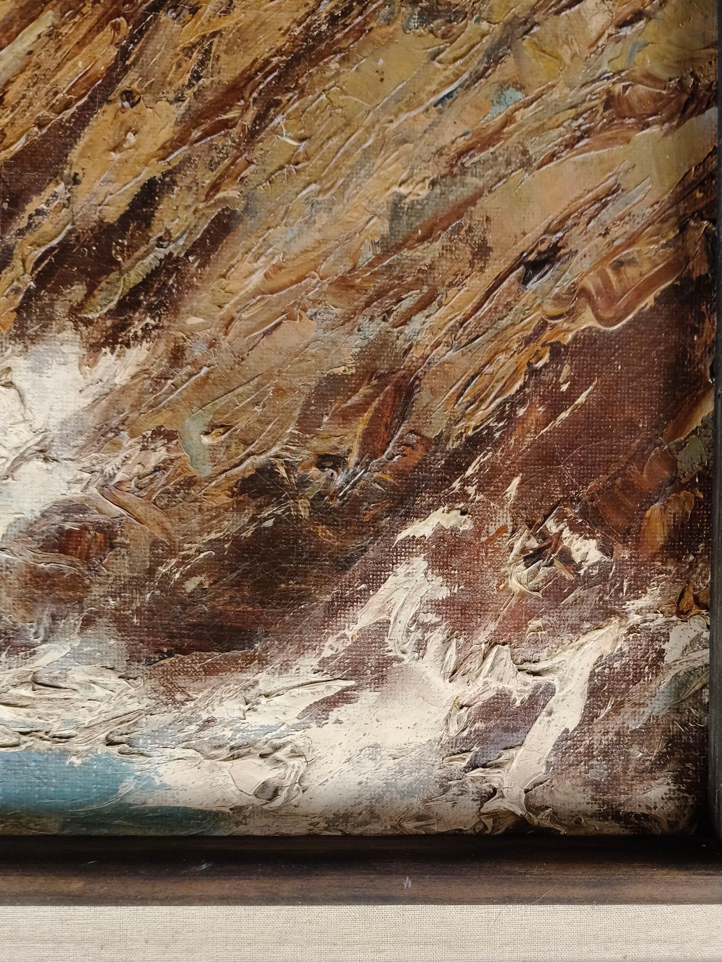 Guillermo Gómez Mayorga La Quebrada Öl auf Leinwand Gemälde im Angebot 1