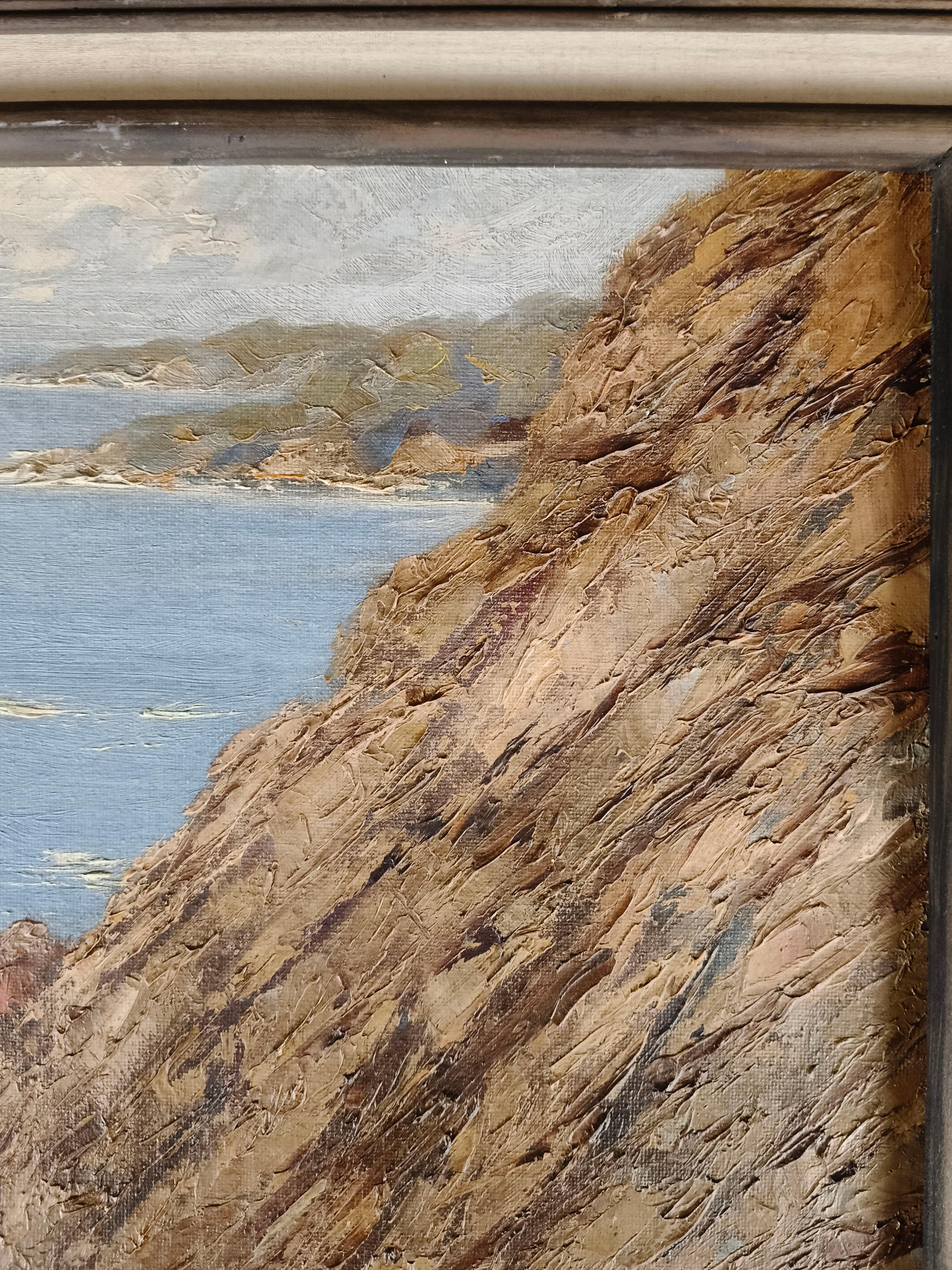 Guillermo Gómez Mayorga La Quebrada Öl auf Leinwand Gemälde (Mitte des 20. Jahrhunderts) im Angebot