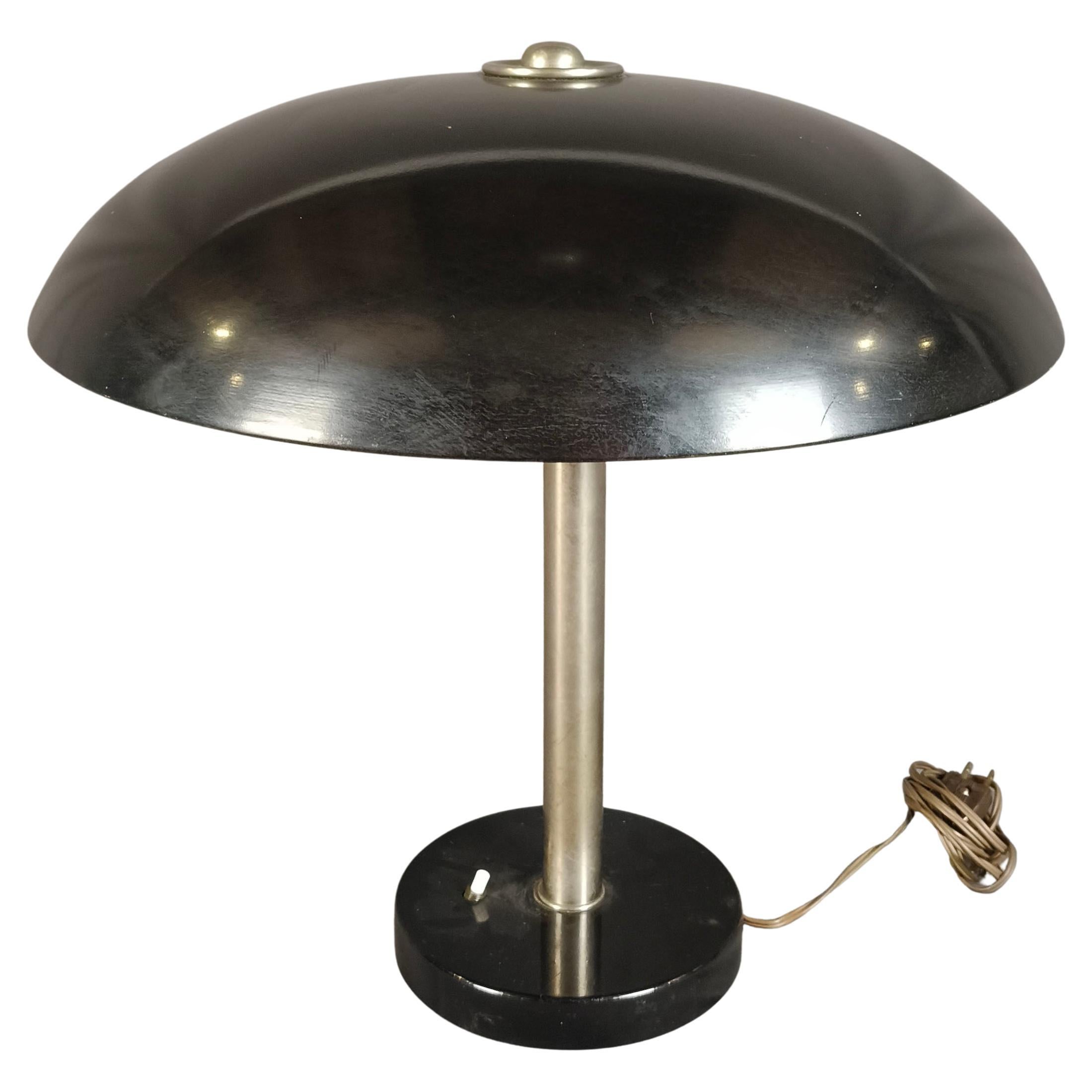 Christian Dell for Kaiser Idell German 1930's Model 6563 Black Desk Lamp