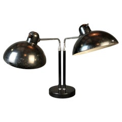 Christian Dell For Kaiser Idell German 1930's Model 6580 Double Desk Lamp