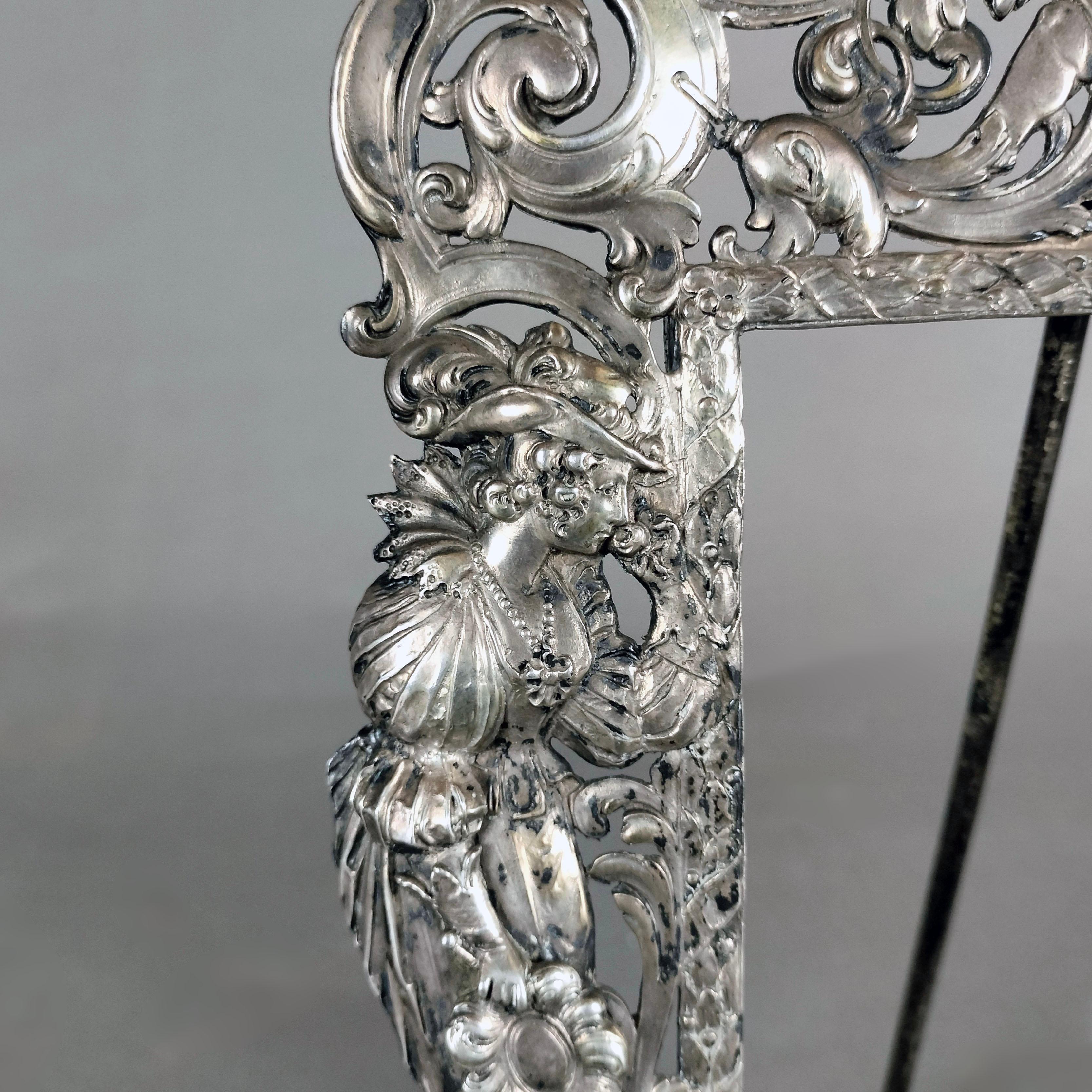 German Late 19th Century B. Neresheimer & Söhne Rococó Style .810 Silver Picture Frame For Sale