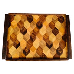 Don S. Shoemaker Plateau rectangulaire en parquet mexicain MCM