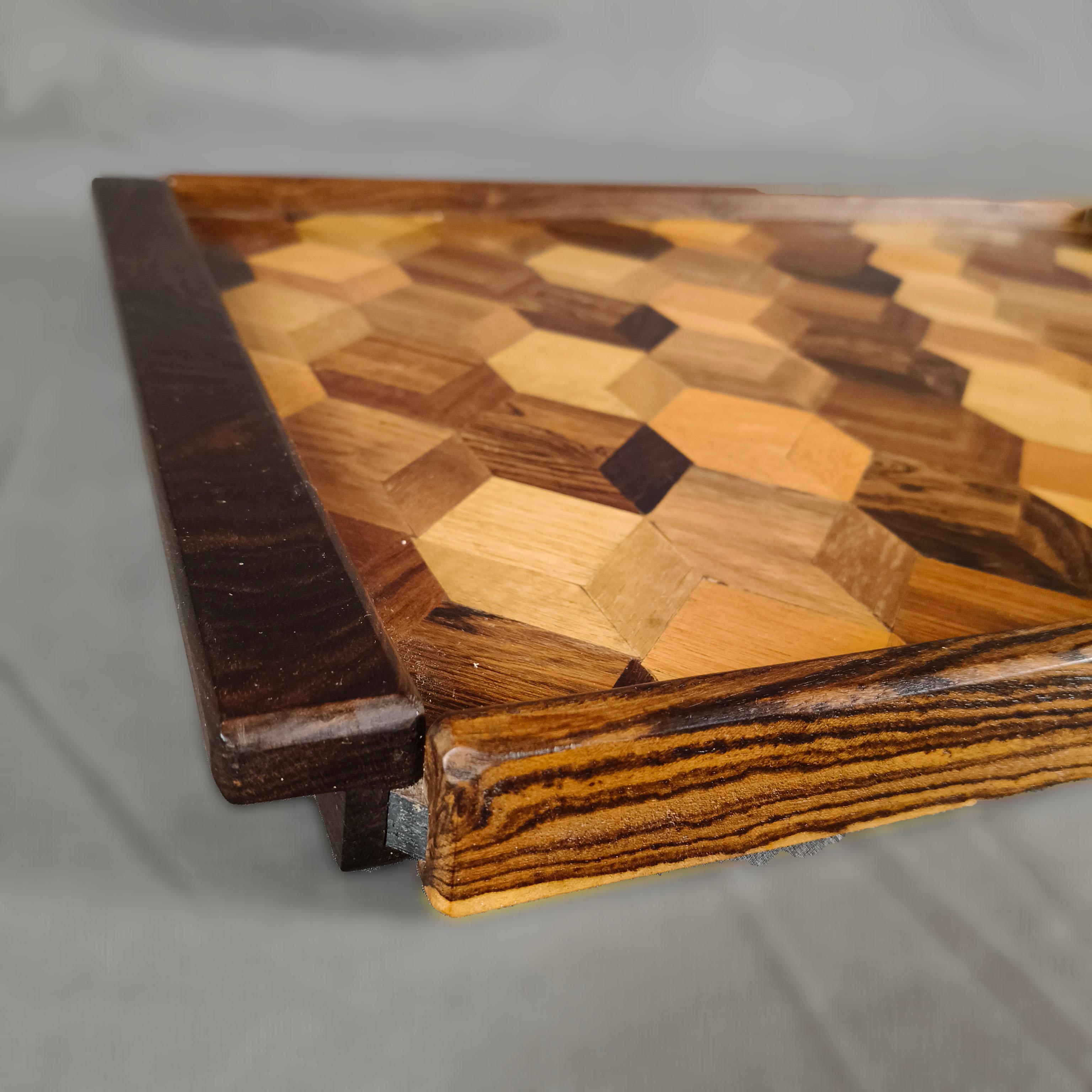 Mexicain Don S. Shoemaker Plateau rectangulaire en parquet mexicain MCM en vente