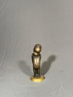 Karl Hagenauer 1920s African Child Sculpture in Bronze on Signed Base