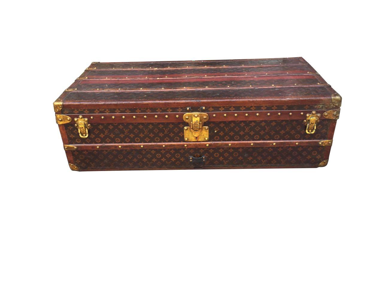 Rare vintage Louis Vuitton trunk. Brass fittings, marked.
WM S. Howell JR 
Dept. of State Washington.