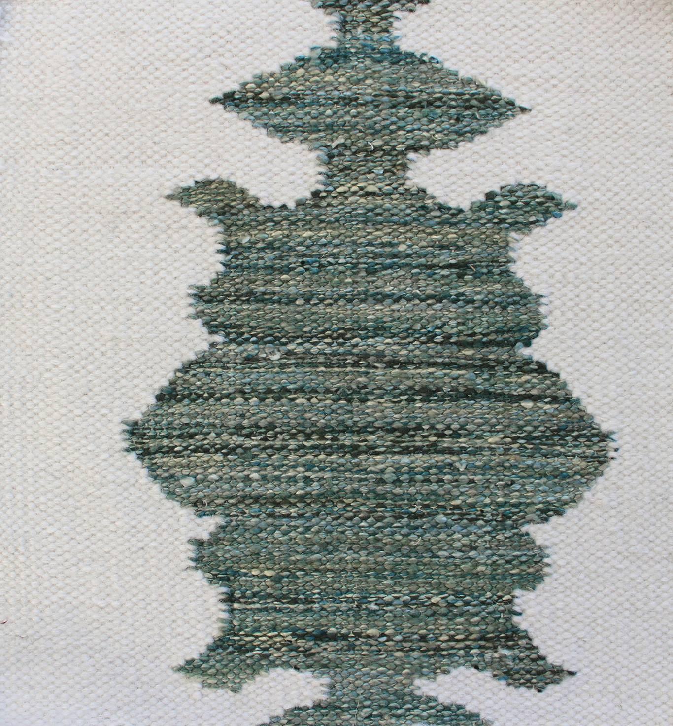 Nepalese Eskayel, Areca Palms, Chloros Flat-Weave Rug