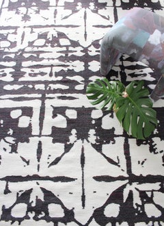 Eskayel, Banda, B&W Flat-Weave Rug