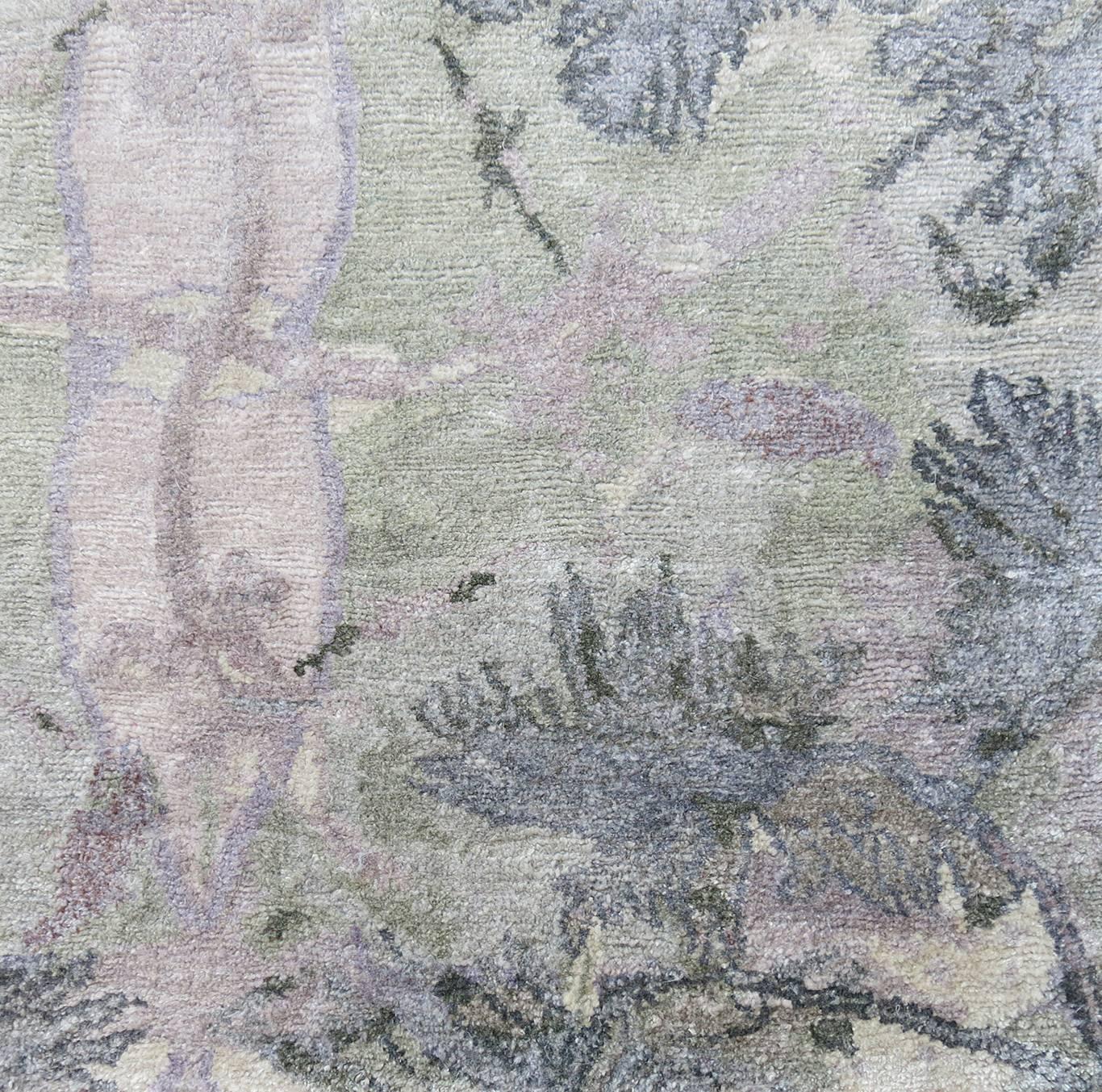 Eskayel, Bosque de Laureles, Alfombra Paloma, 100% Seda Matka Nepalés en venta