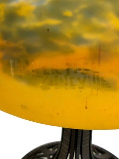 Yellow Glass Bowl “Muller Frères Luneville”, Art Nouveau, France, 1900s