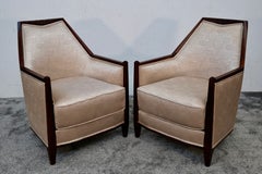 Par de sillones franceses de estilo Art Déco en caoba, hacia 1925