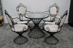Sitzgruppe im Mid-Century-Modern-Stil aus den 1970er Jahren mit Glastisch