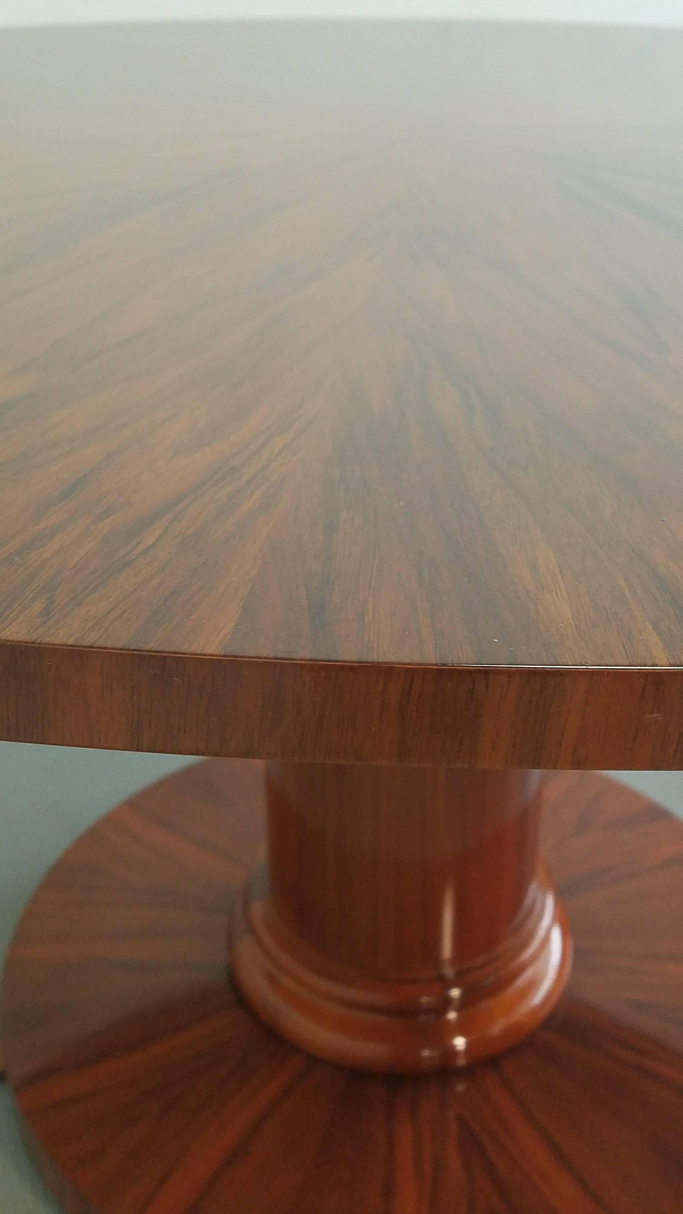 Austrian Biedermeier Center Hall Table in Walnut High Polish Lacquer