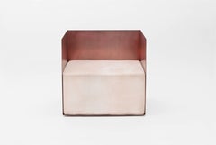 Cubic Armchair II Lounge Chair in Hand-Painted Steel