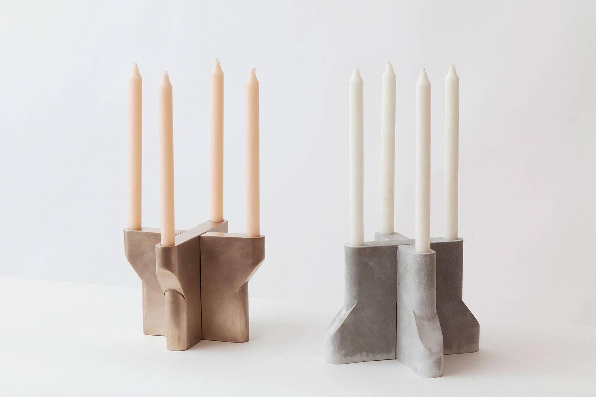 Modern Dune Candelabra ‘Bronze’ Candleholder  For Sale