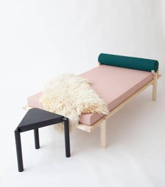 Troika Stool / Side Table in Ash and Corian 'Black'