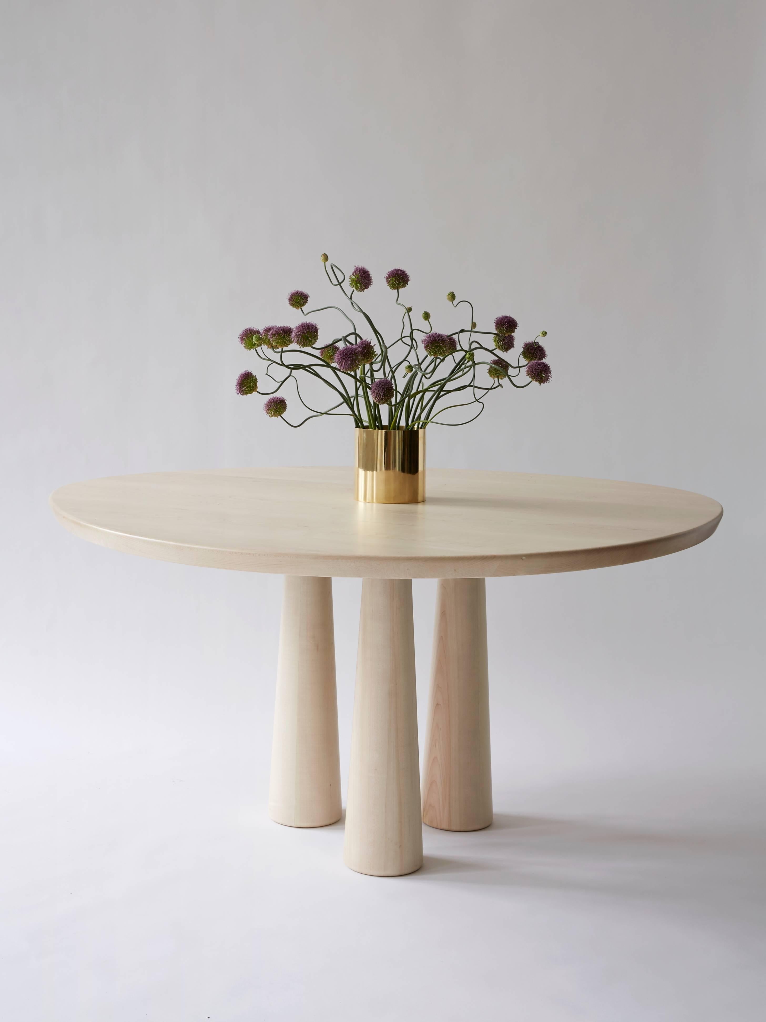 Not So General Gallery in Los Angeles is proud to present the Canopy Table.

Made of solid bleached hard maple with matte lacquer finish, the Canopy Table from Moving Mountains Studio is the perfect intersection of design, beauty and function. 

An