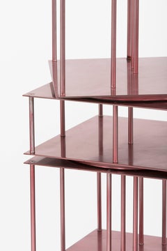 Crosby Library II Bookshelf Bookcase in Hand-Painted Steel