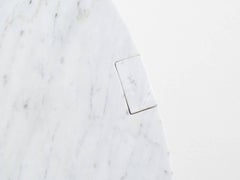 Low Ring Coffee Table Side Table in Carrara Marble and Brass by Nathan Hunt