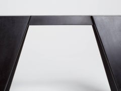 Workhorse Console Table in Hand-Carved Nero Marquina Marble by Nathan Hunt