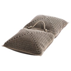 21st Century Asian Mocha Farbe Outdoor Indoor Handmade Bodenkissen