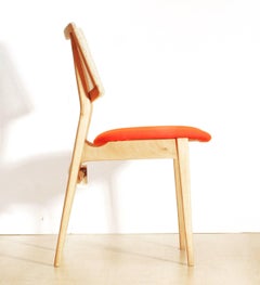 Organic Shape 1960s Spanish Beech Chair, Set of Two